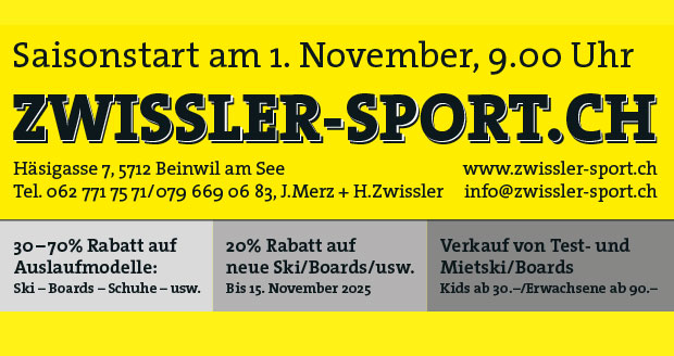 Öffnungszeiten | Zwissler-Sport, Häsigasse 7, 5712 Beinwil am See